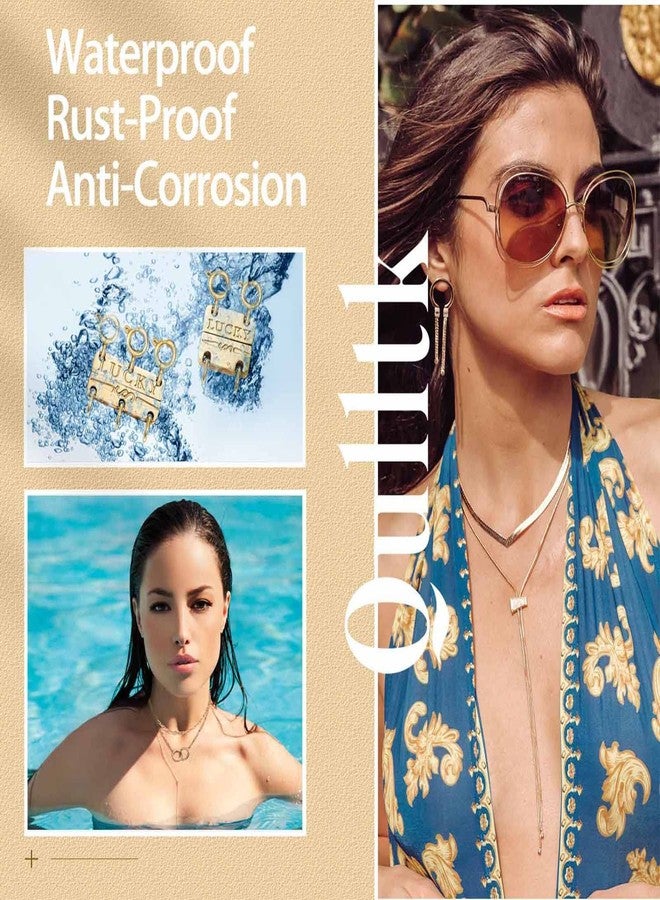 Qulltk Lucky Necklace Separator for Layering Strong Magnetic Clasps, 14K Gold and Silver Multiple Necklace Clasps for Layered Look - Image 4